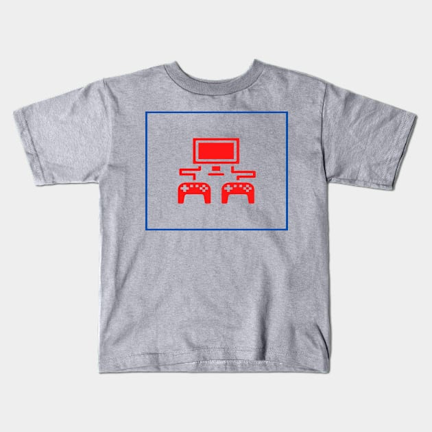 Two Gamepads and console Kids T-Shirt by TeeMallOnline